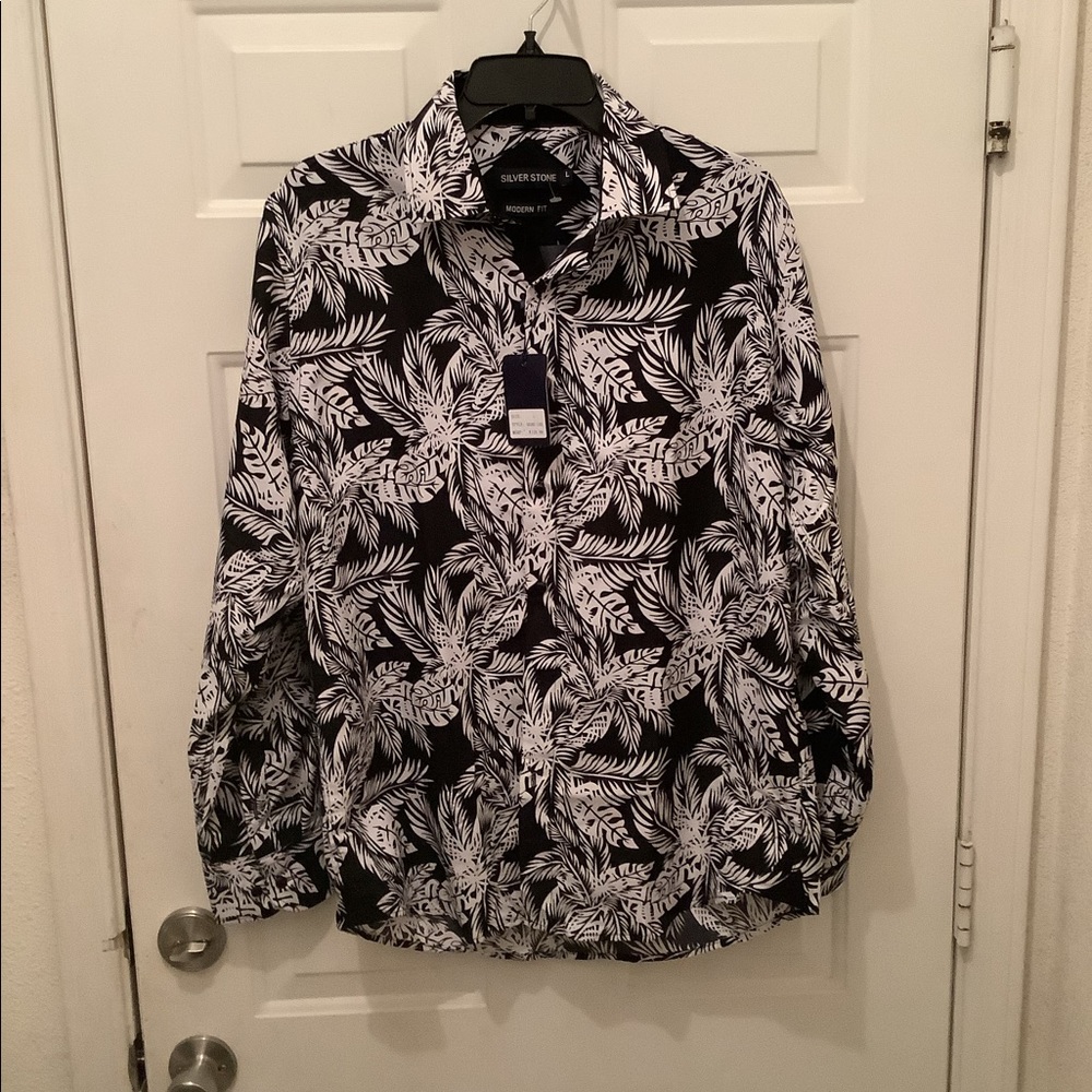 silver stone button up shirt